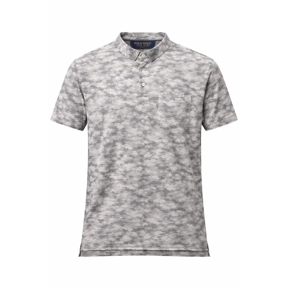 Polo‎ Ralph Lauren Shirt Mens M Gray Camo Military Preppy Casual Athletic